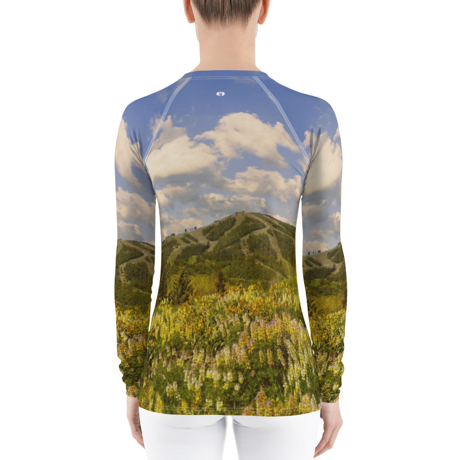 Baldy View Through The Lupines Women's Long Sleeve Top