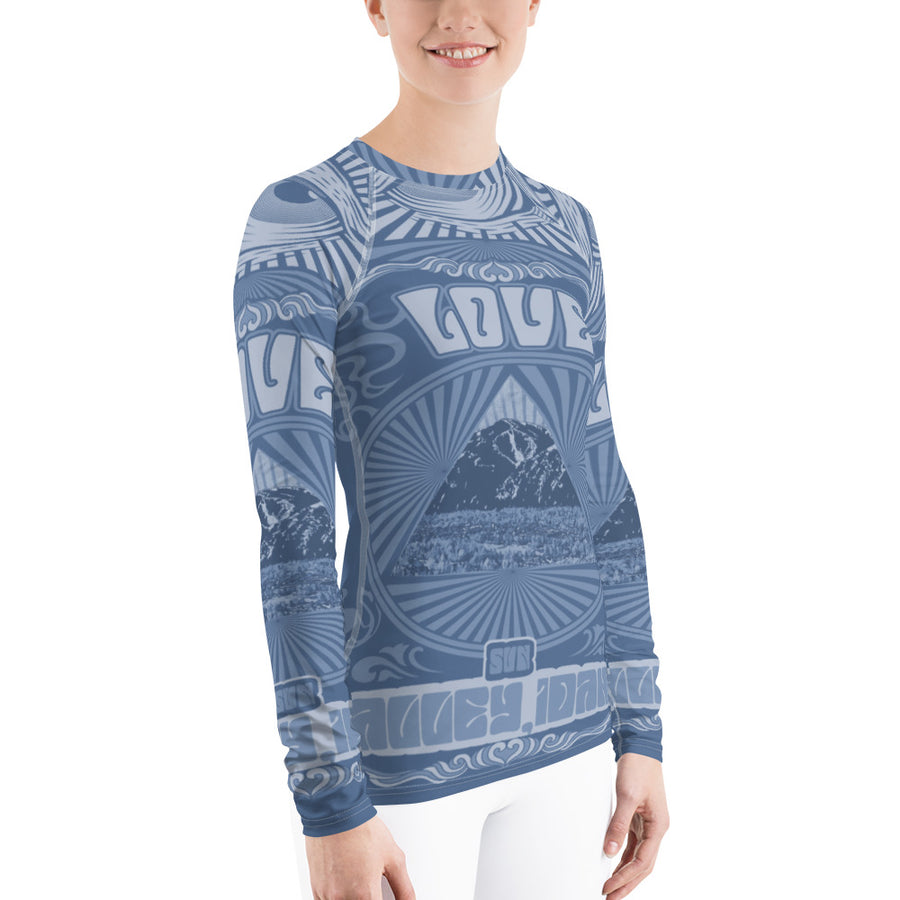 All You Need Is Love Sun Valley Blue Women's Long Sleeve Top