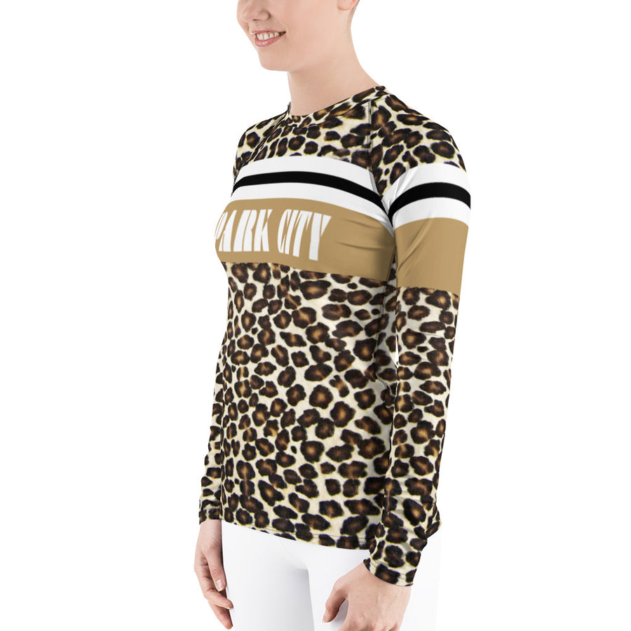 Park City Leopard Print Natural Long Sleeve Top