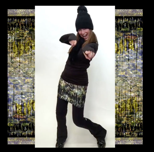 Getting Sassy... in River Rock Inspired Fitted Skirt