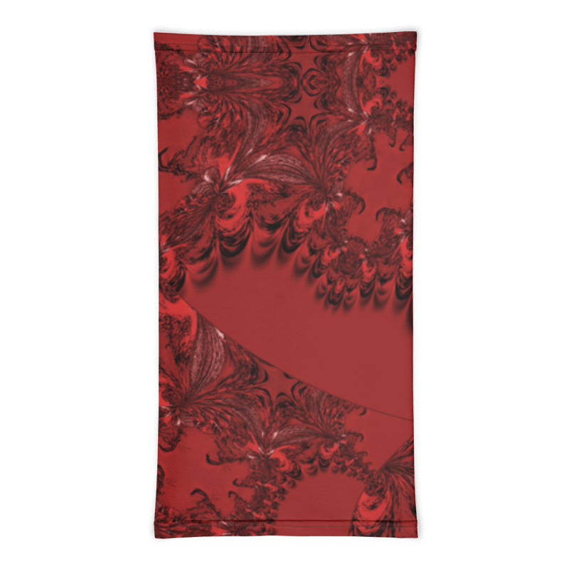 Red Fractal Neck Gaiter