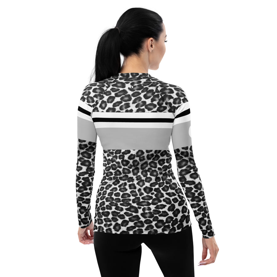 Love Idaho Black/White Leopard Print Long Sleeve Top