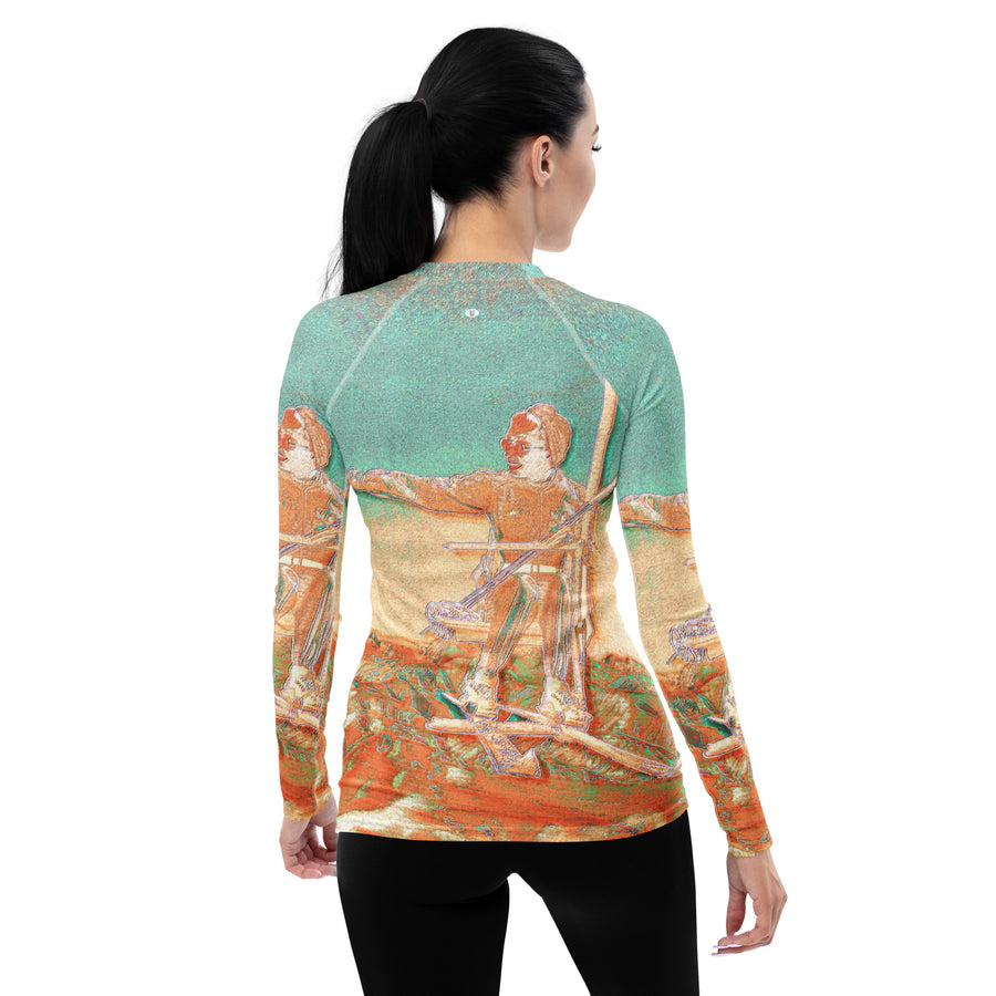 Lady On A Lift Women's Long Sleeve Top