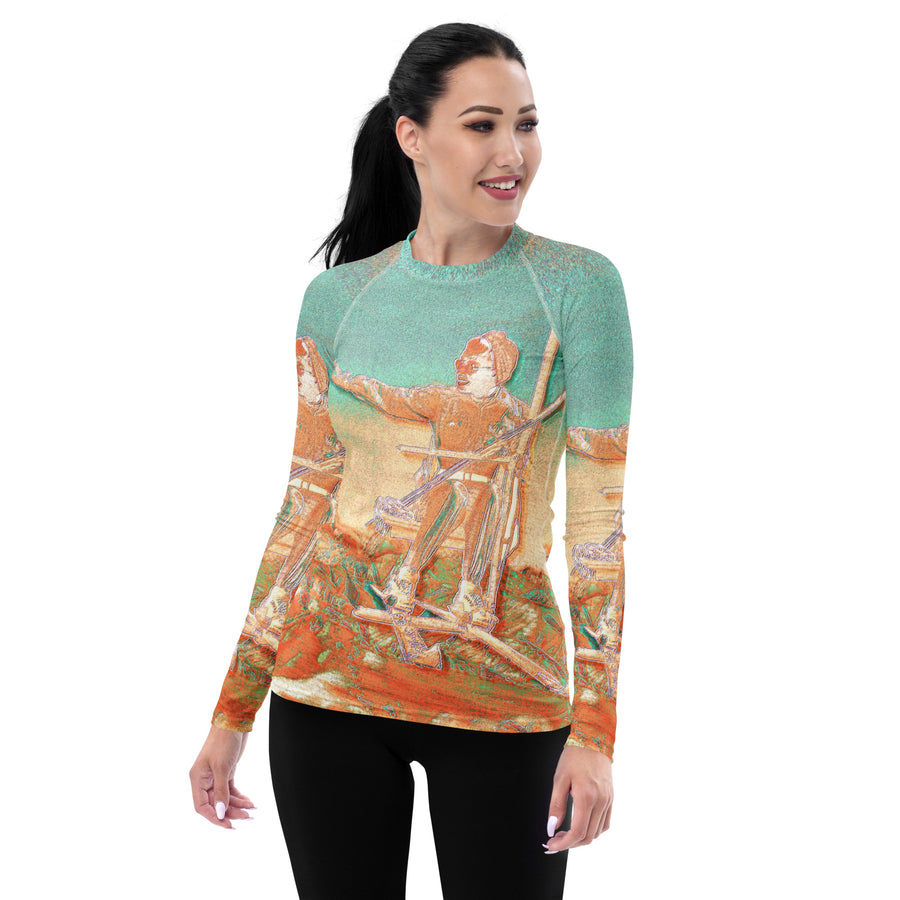 Lady On A Lift Women's Long Sleeve Top