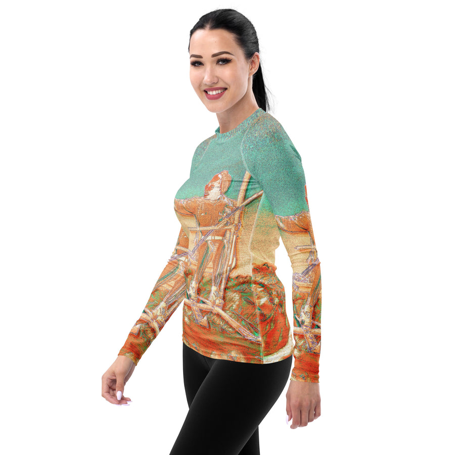 Lady On A Lift Women's Long Sleeve Top