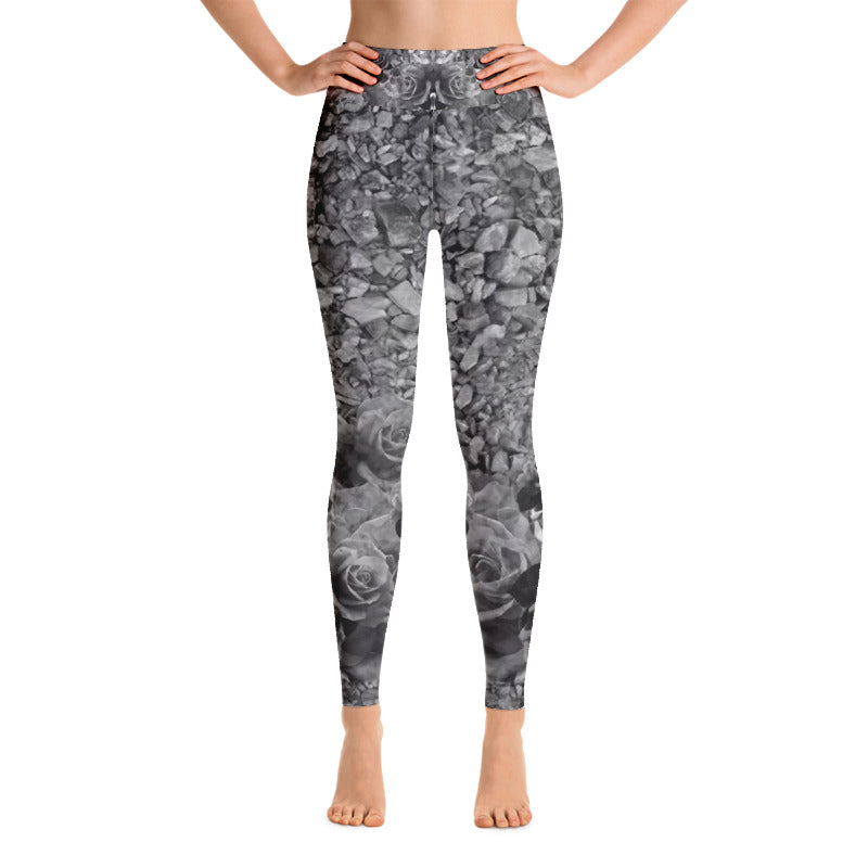 Skulls, Rocks and Roses Yoga Leggings