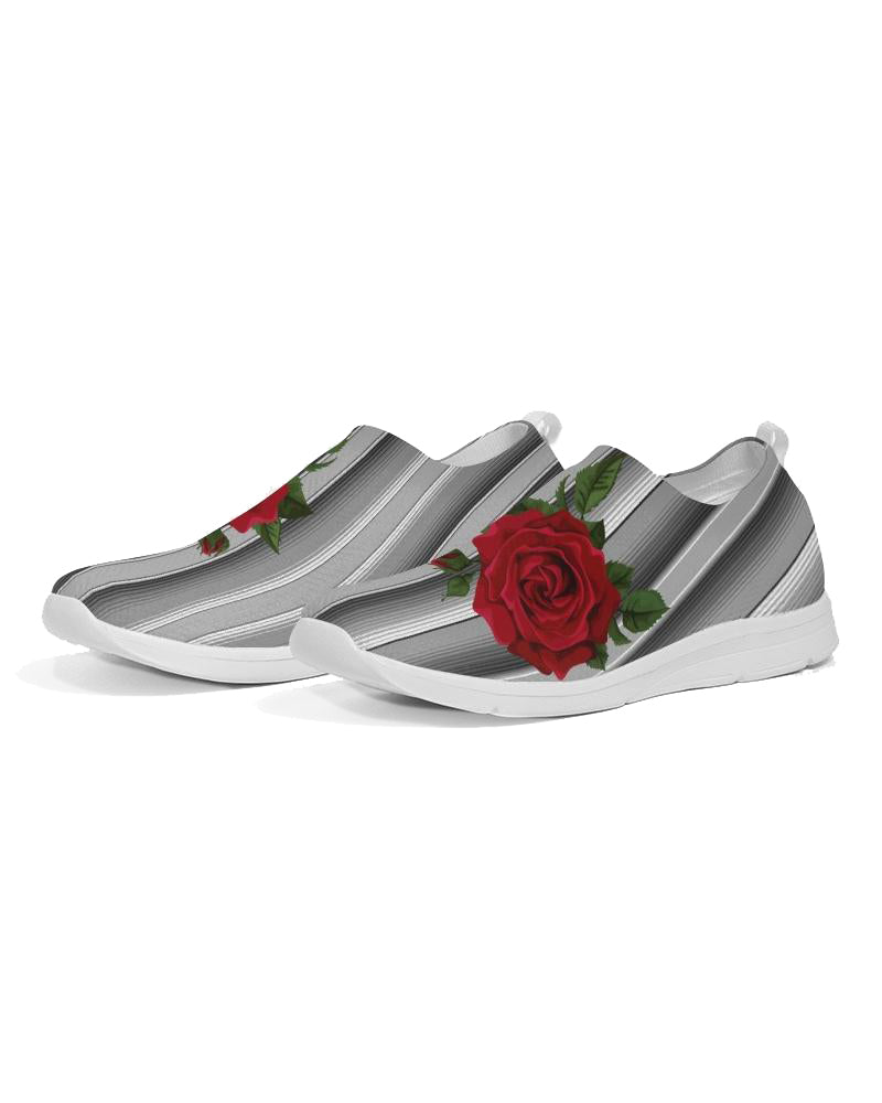 Serape Red Rose Black Stripe Flyknit Slip-on Shoe