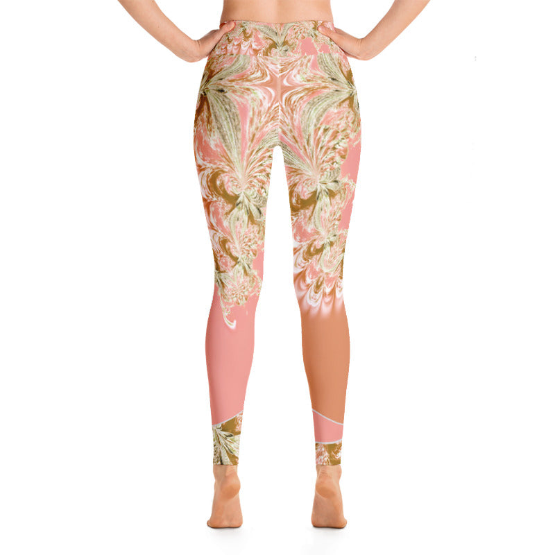 Pink Fractal Yoga Leggings