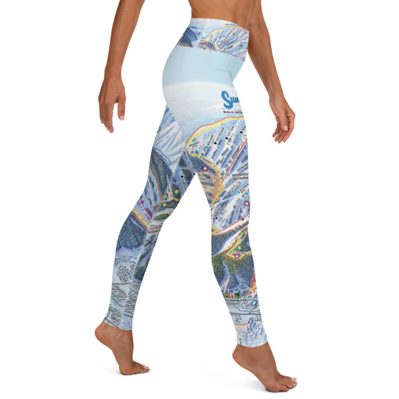 Sun Valley Winter Map Yoga Leggings