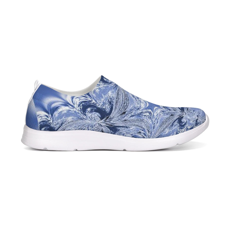 Blue Fractal Flyknit Slip-on Shoe