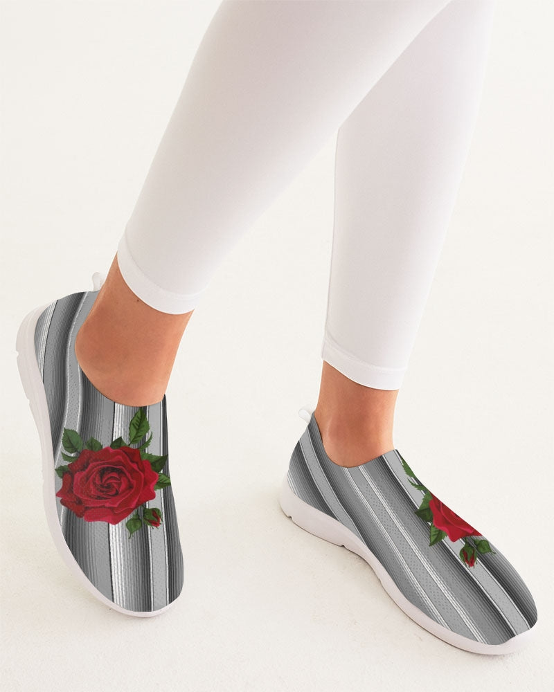 Serape Red Rose Black Stripe Flyknit Slip-on Shoe