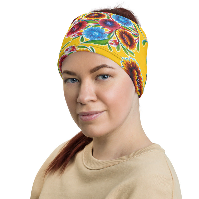 Yellow Bloom Neck Gaiter