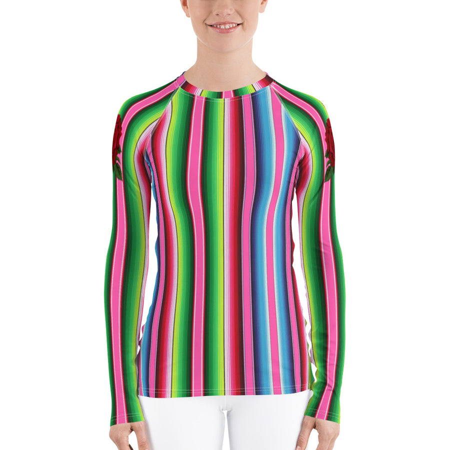 Serape Rose Women's Long Sleeve Top