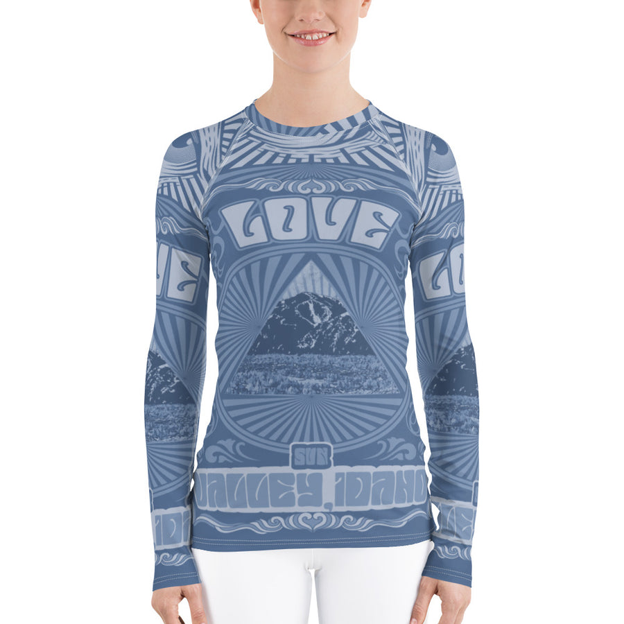 All You Need Is Love Sun Valley Blue Women's Long Sleeve Top