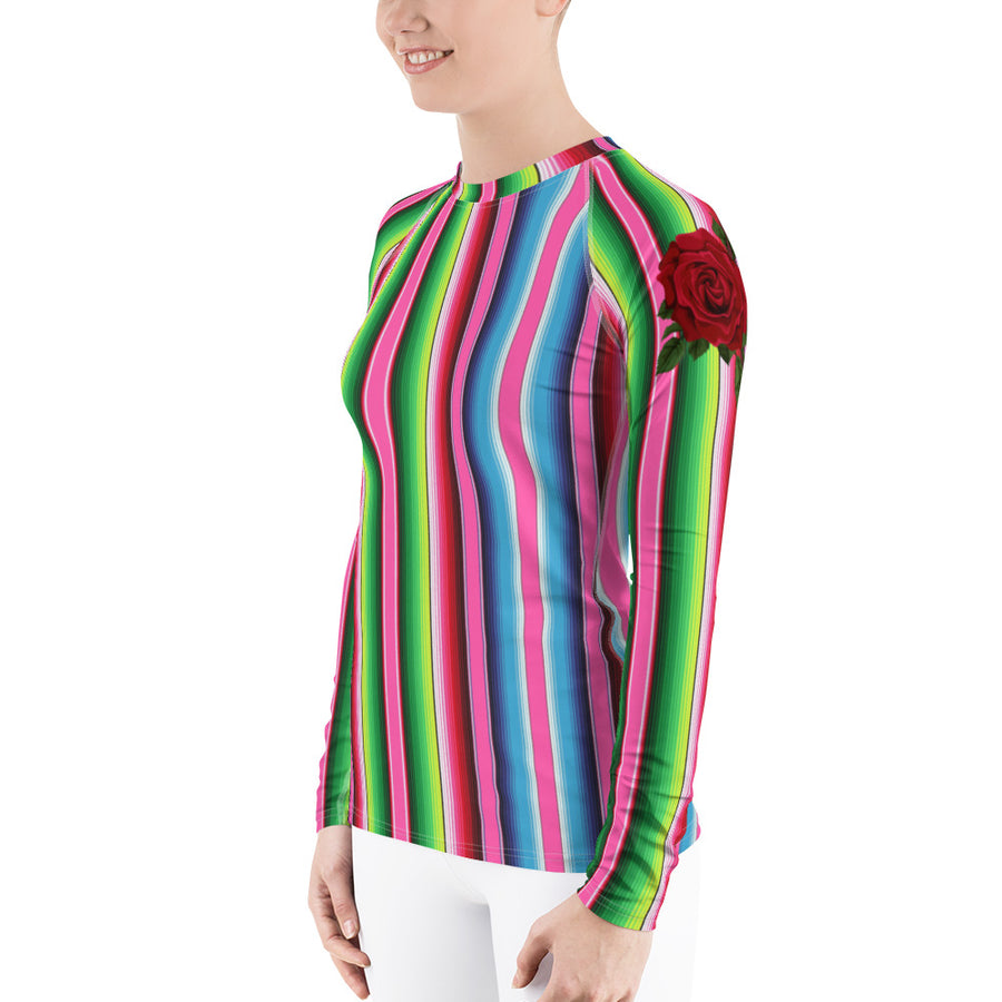 Serape Rose Women's Long Sleeve Top