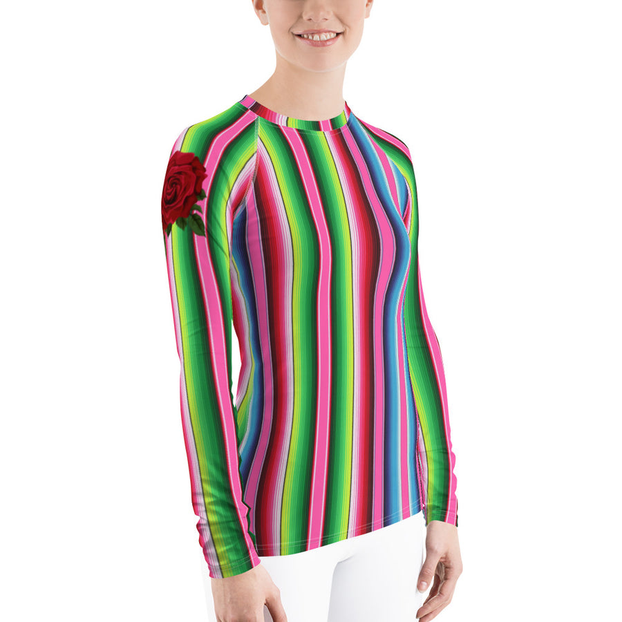 Serape Rose Women's Long Sleeve Top