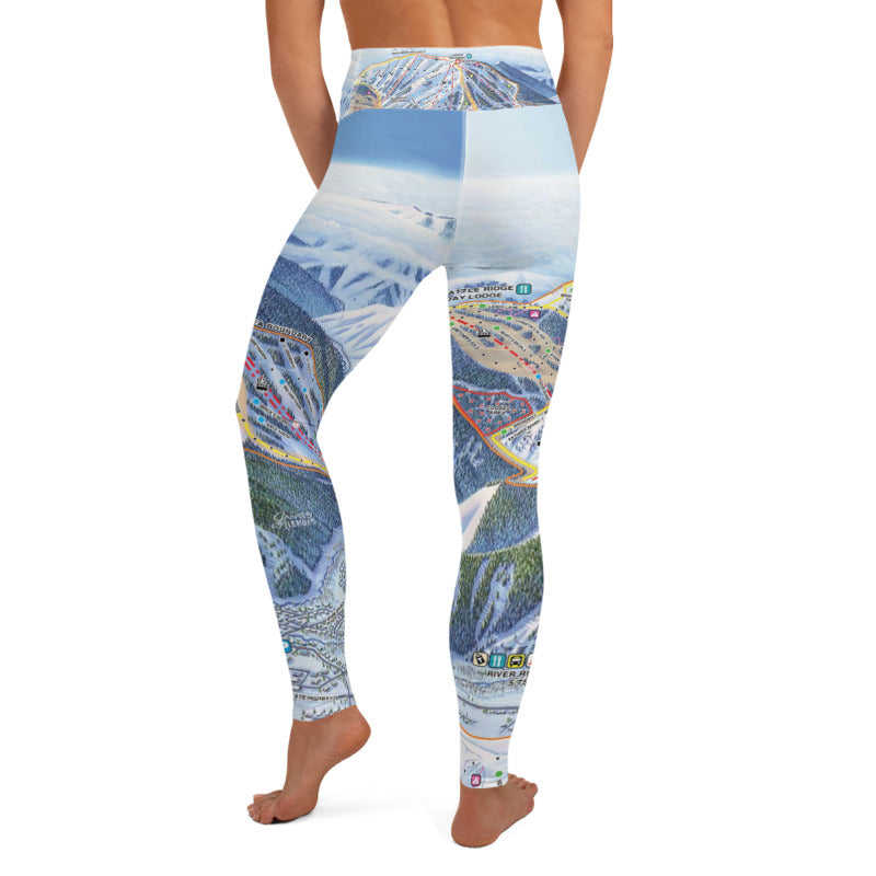 Sun Valley Winter Map Yoga Leggings