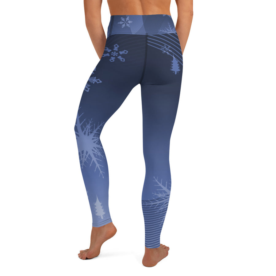 Blue Bird Ski Day Yoga Leggings