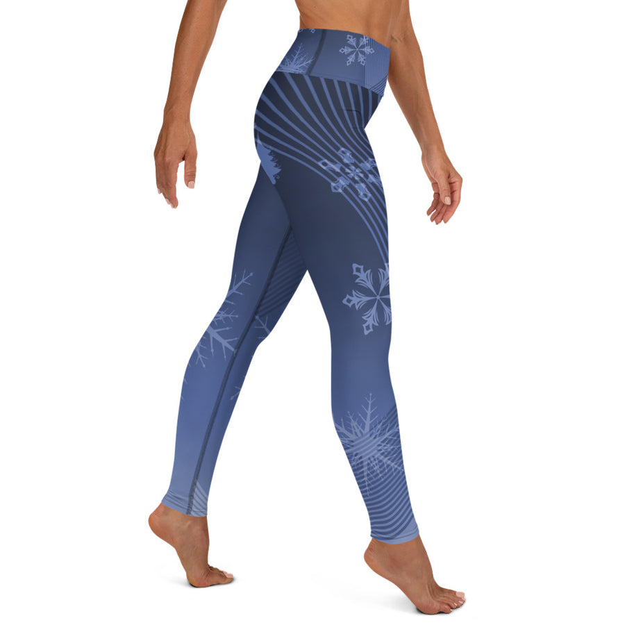 Blue Bird Ski Day Yoga Leggings