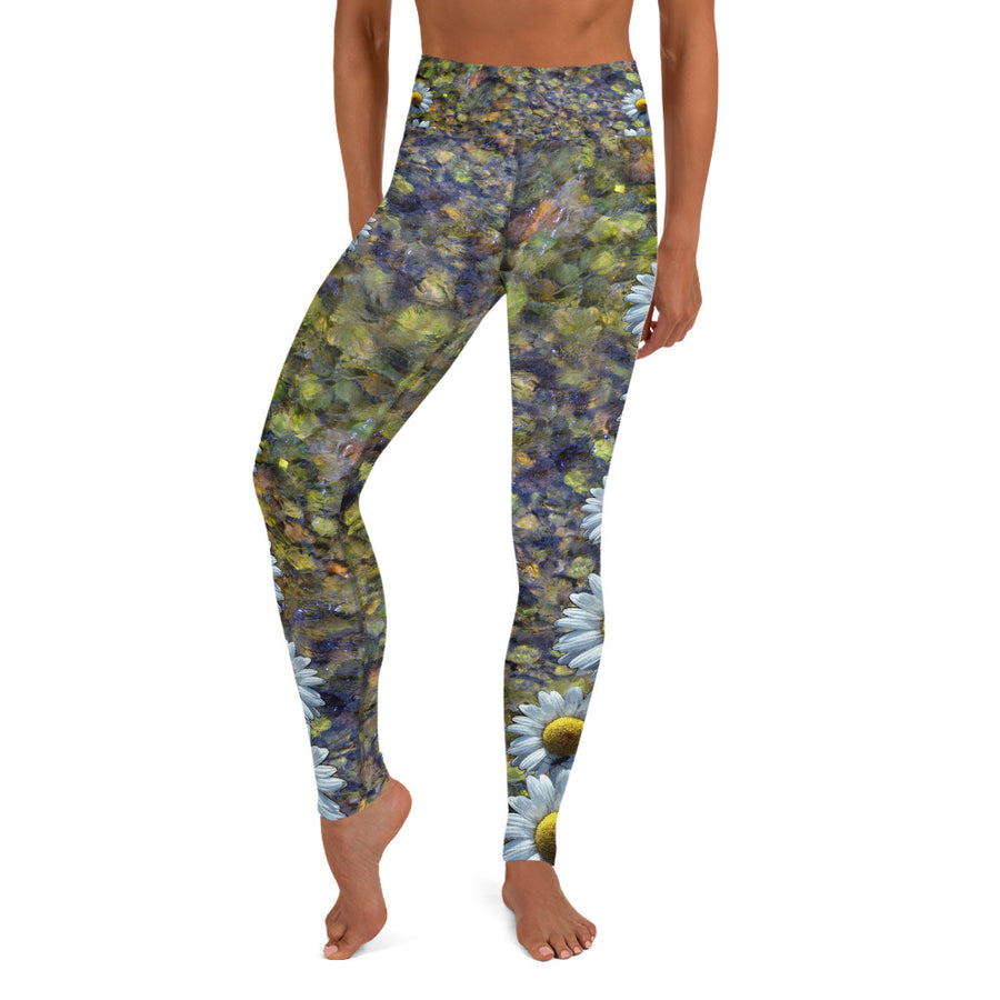 Riverbed & Daisy Stripe Yoga Leggings