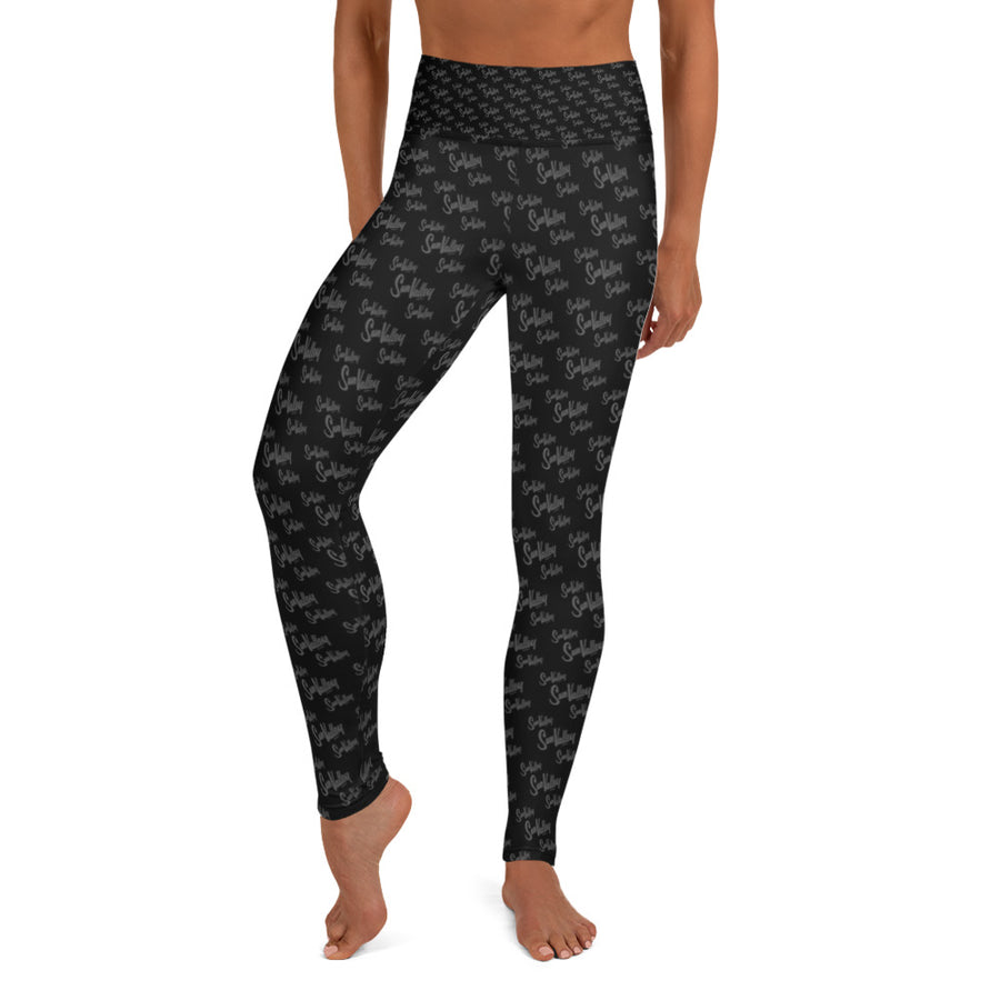 Sun Valley Logo Black Yoga Leggings