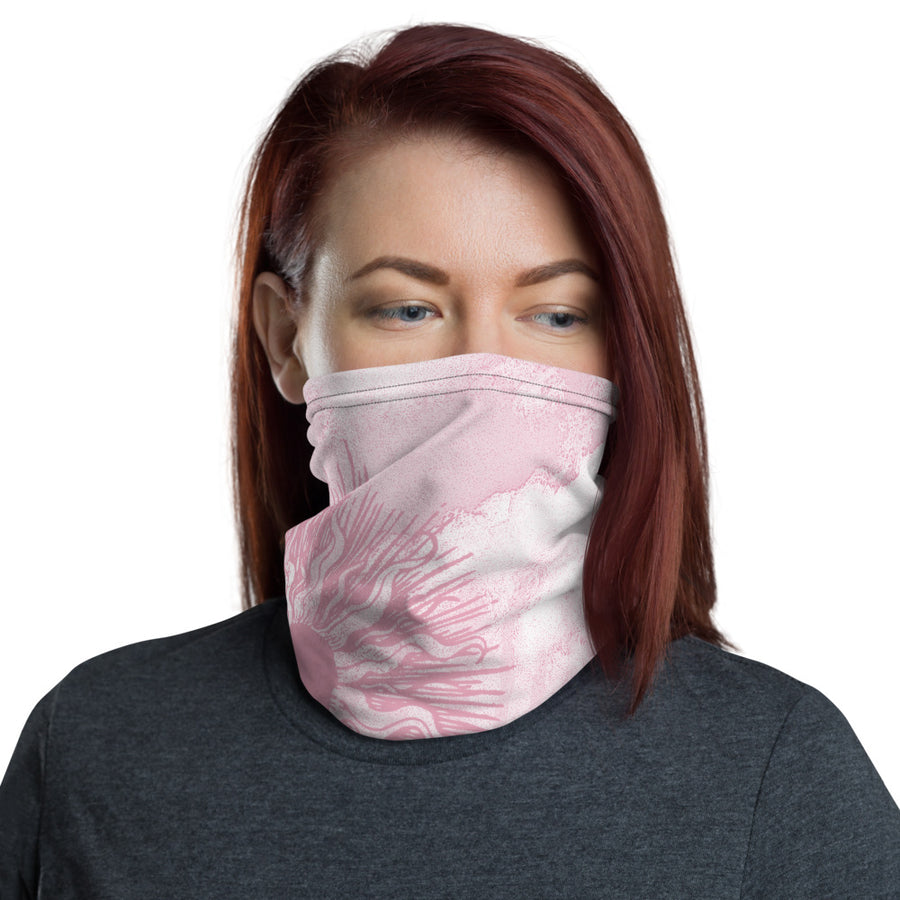 Summer Sun Over Baldy Pink Neck Gaiter