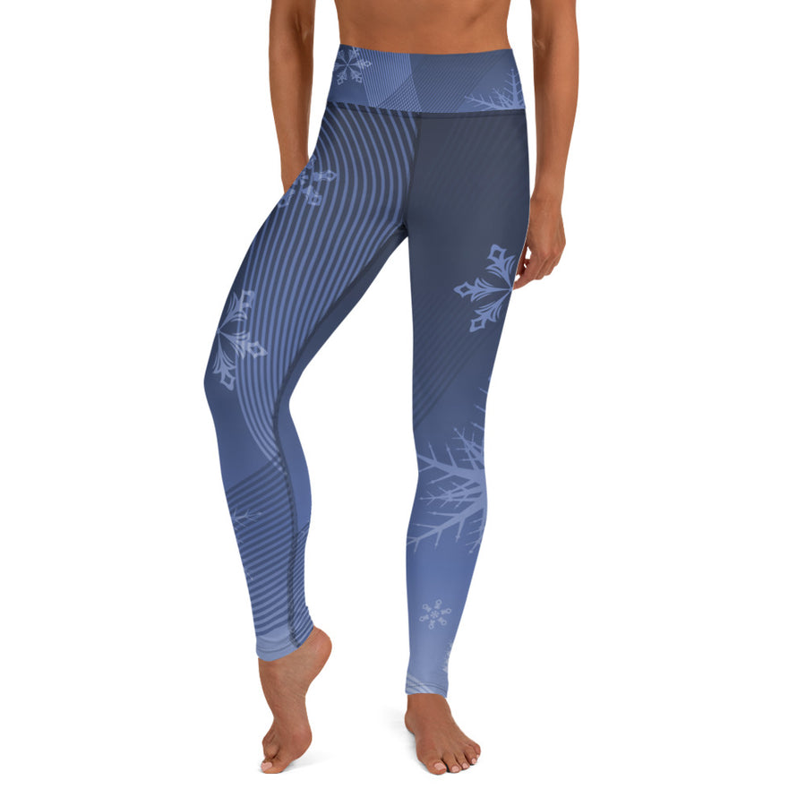 Blue Bird Ski Day Yoga Leggings