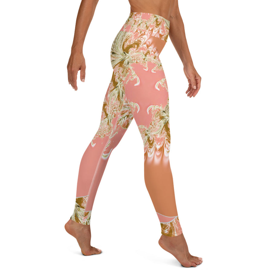 Pink Fractal Yoga Leggings