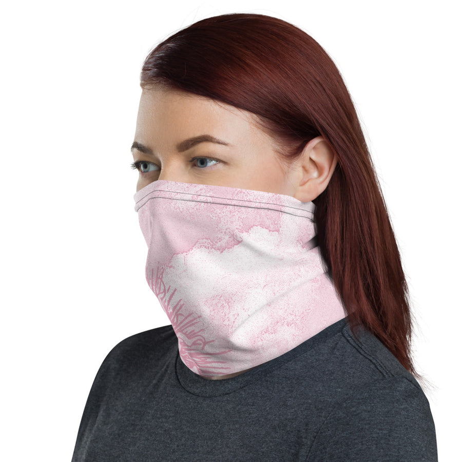 Summer Sun Over Baldy Pink Neck Gaiter