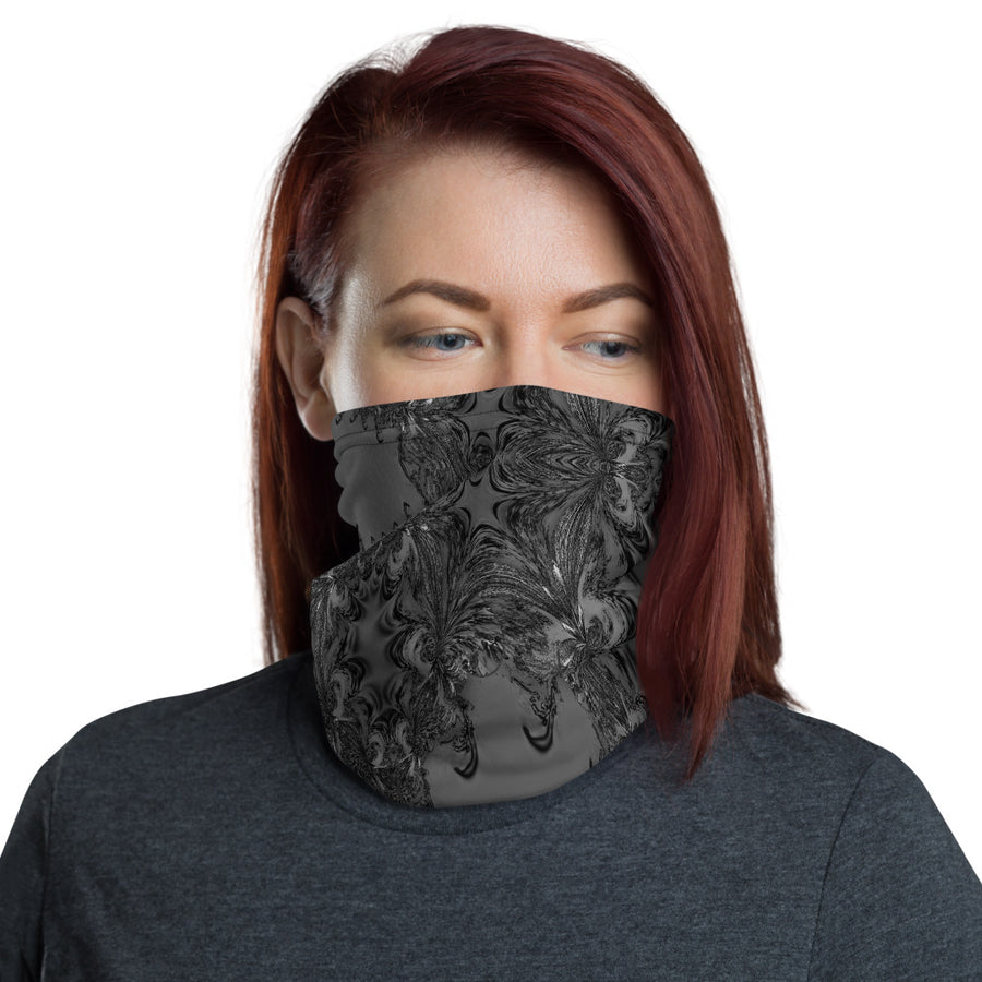 Grey Fractal Neck Gaiter