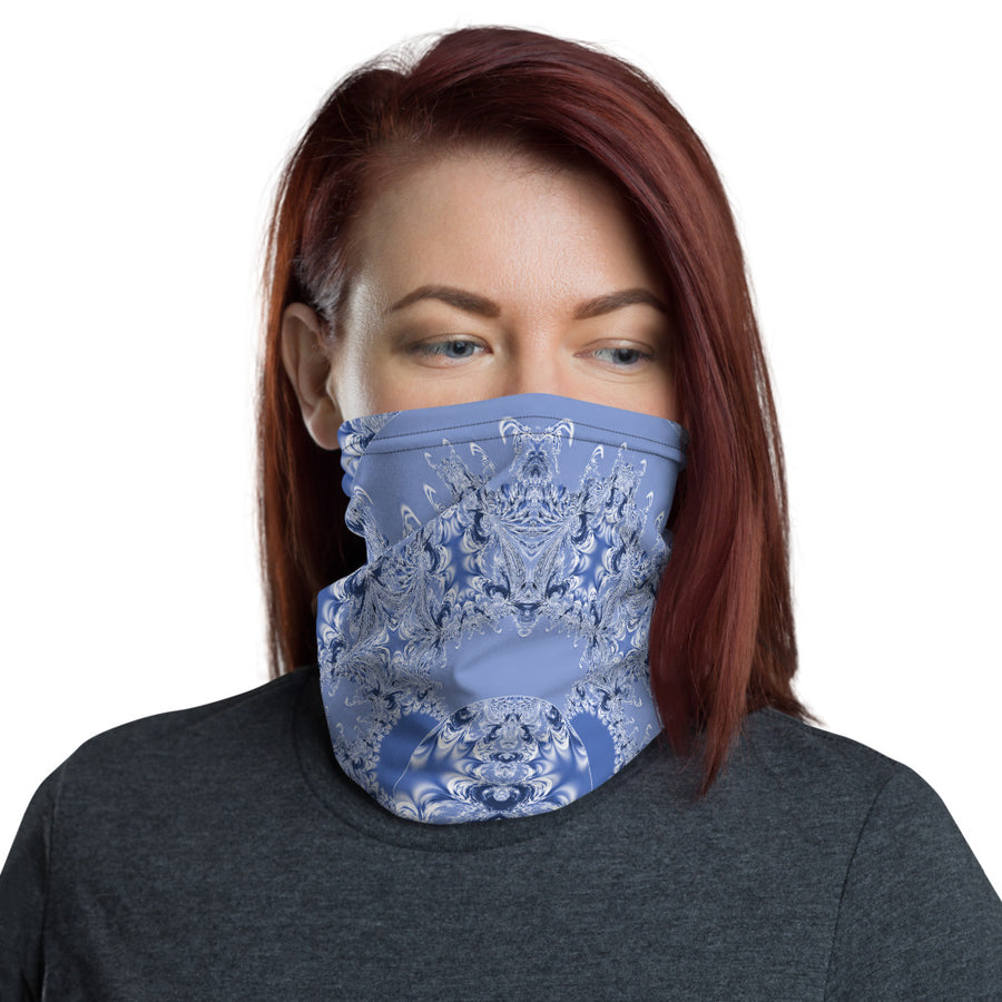 Blue Fractal Neck Gaiter