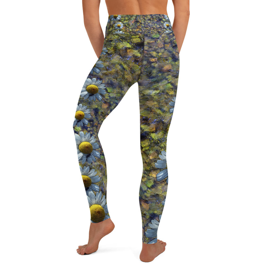 Riverbed & Daisy Stripe Yoga Leggings