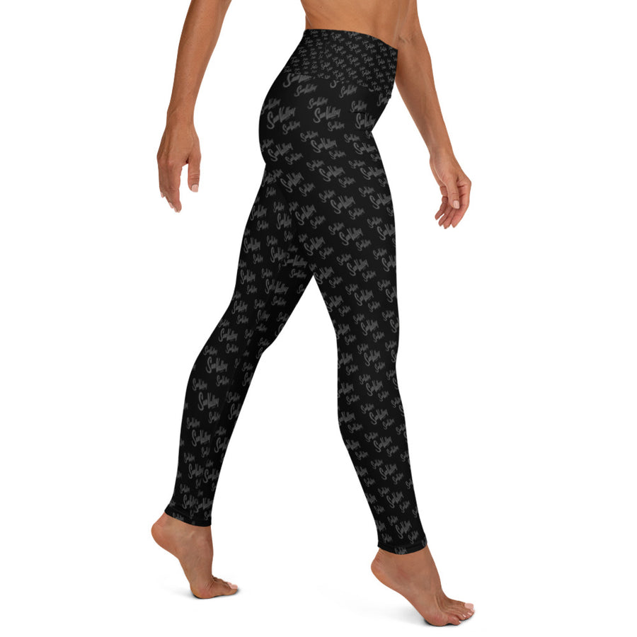 Sun Valley Logo Black Yoga Leggings