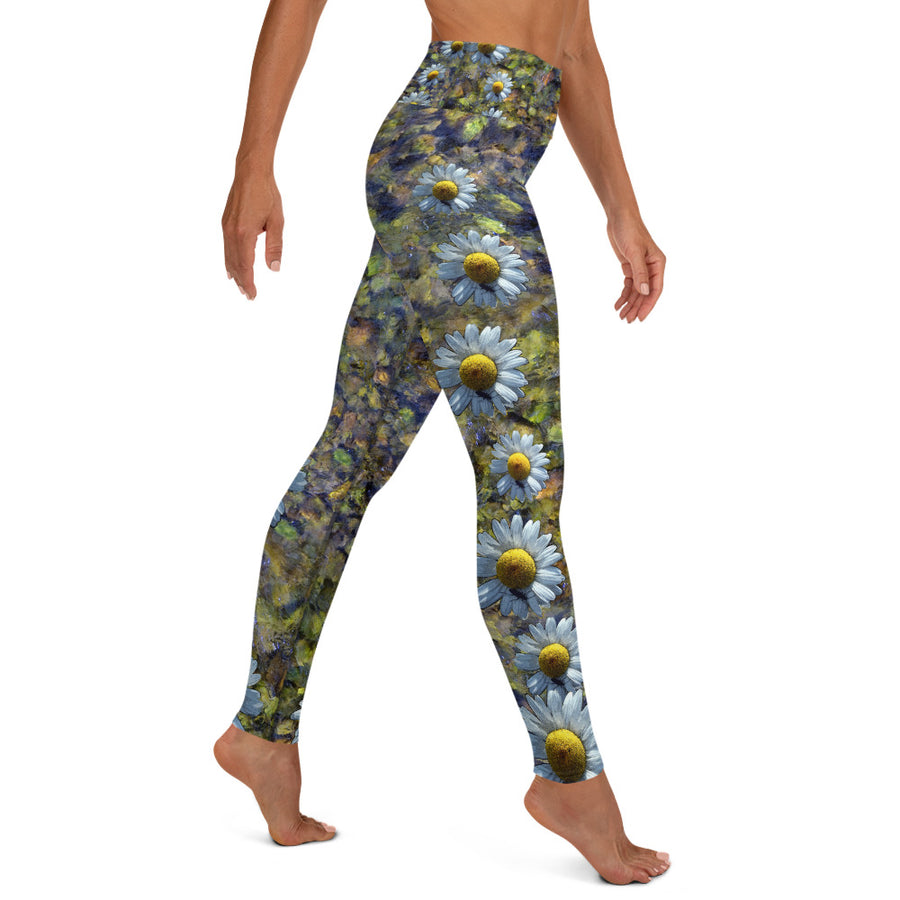 Riverbed & Daisy Stripe Yoga Leggings