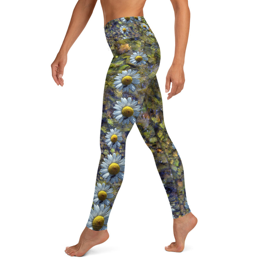 Riverbed & Daisy Stripe Yoga Leggings