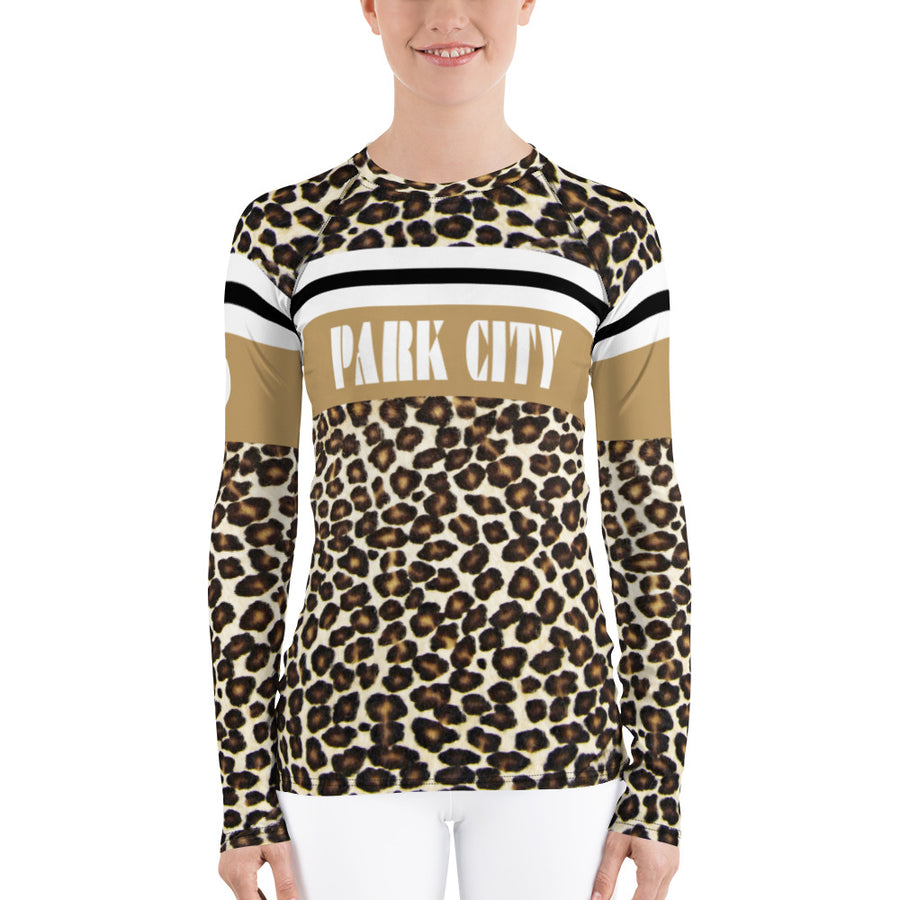 Park City Leopard Print Natural Long Sleeve Top