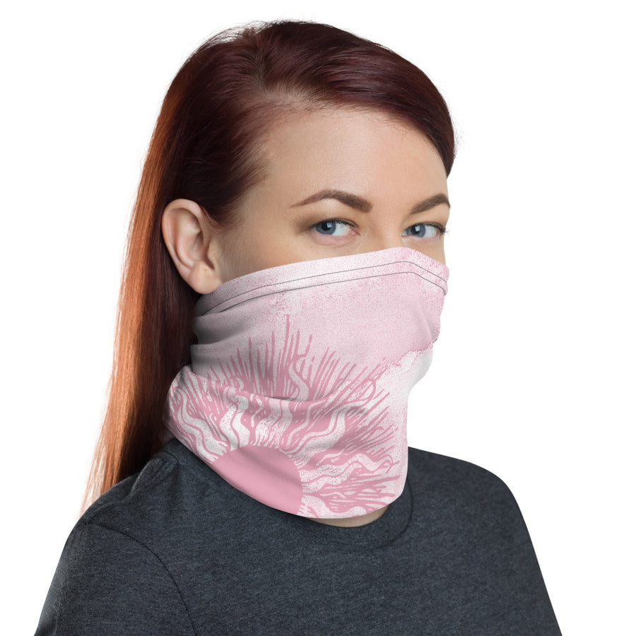 Summer Sun Over Baldy Pink Neck Gaiter