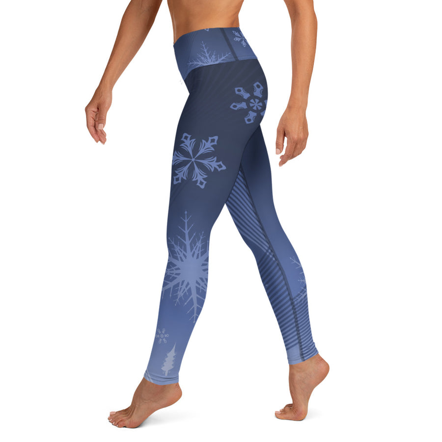 Blue Bird Ski Day Yoga Leggings