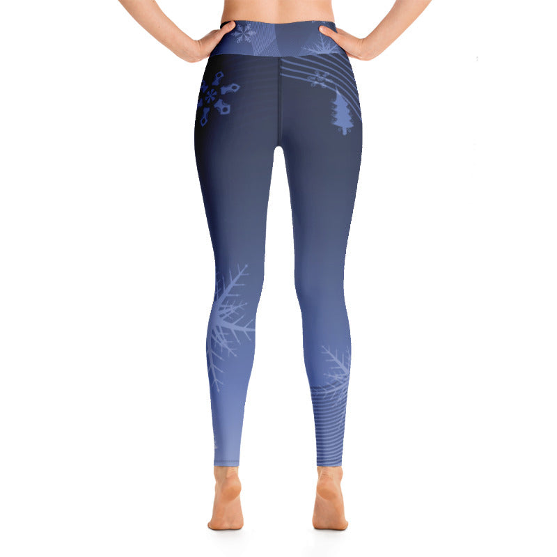 Blue Bird Ski Day Yoga Leggings