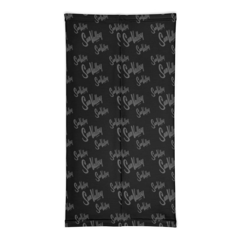 Sun Valley Logo Grey on Black Neck Gaiter