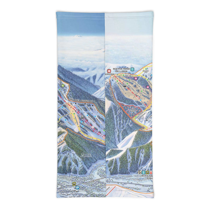 Sun Valley Winter Map Neck Gaiter