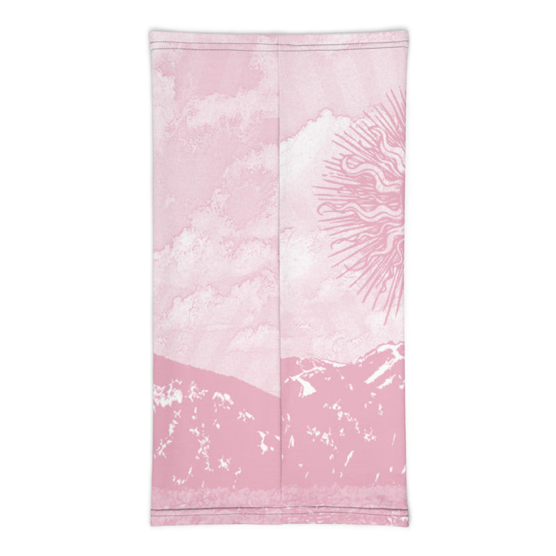 Summer Sun Over Baldy Pink Neck Gaiter