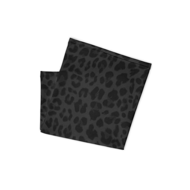 Leopard Print Dark Navy & Black Neck Gaiter