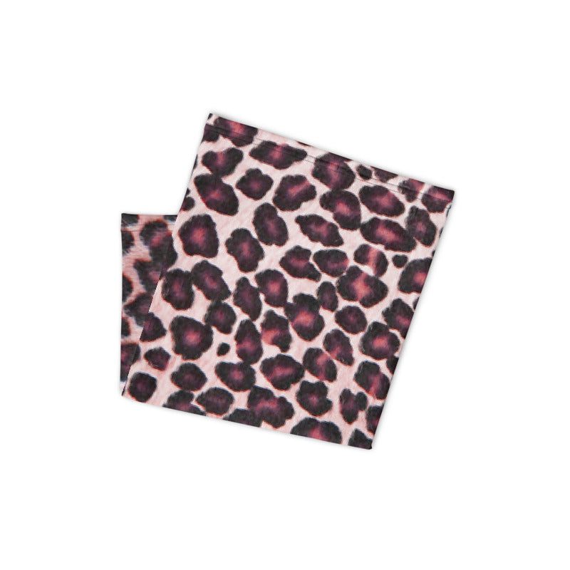 Pink Leopard Neck Gaiter