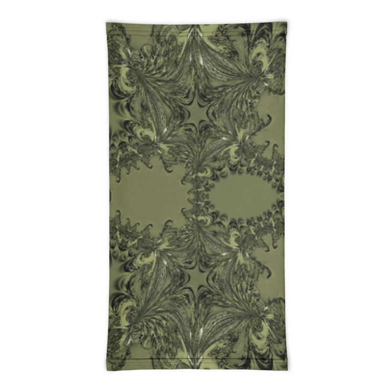 Olive Fractal Neck Gaiter