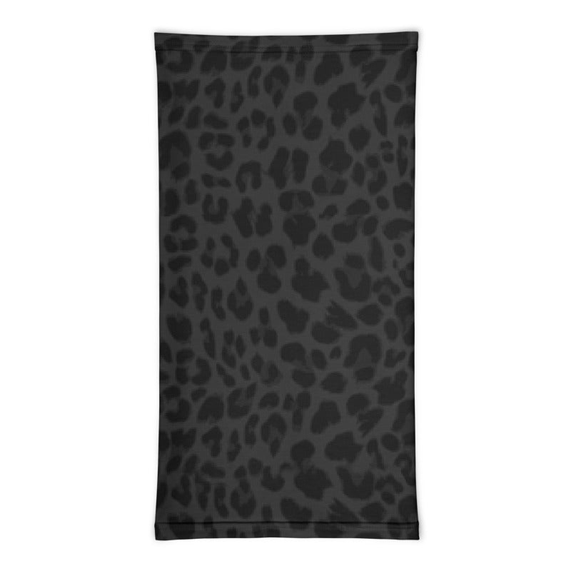 Leopard Print Dark Navy & Black Neck Gaiter