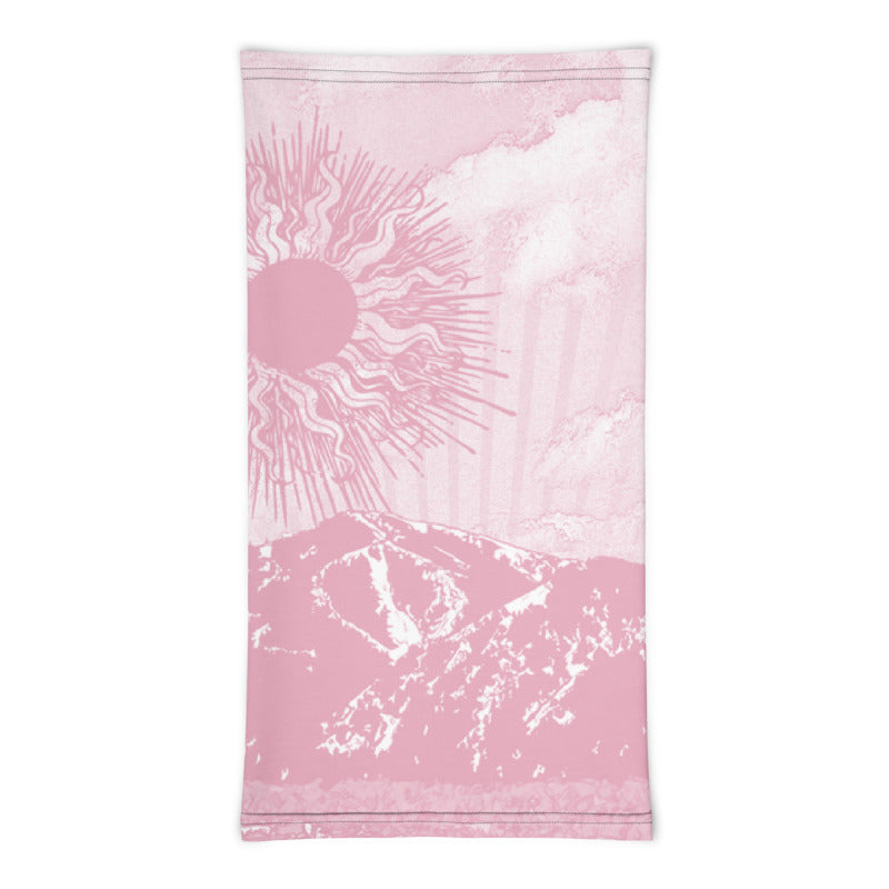 Summer Sun Over Baldy Pink Neck Gaiter