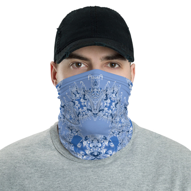 Blue Fractal Neck Gaiter