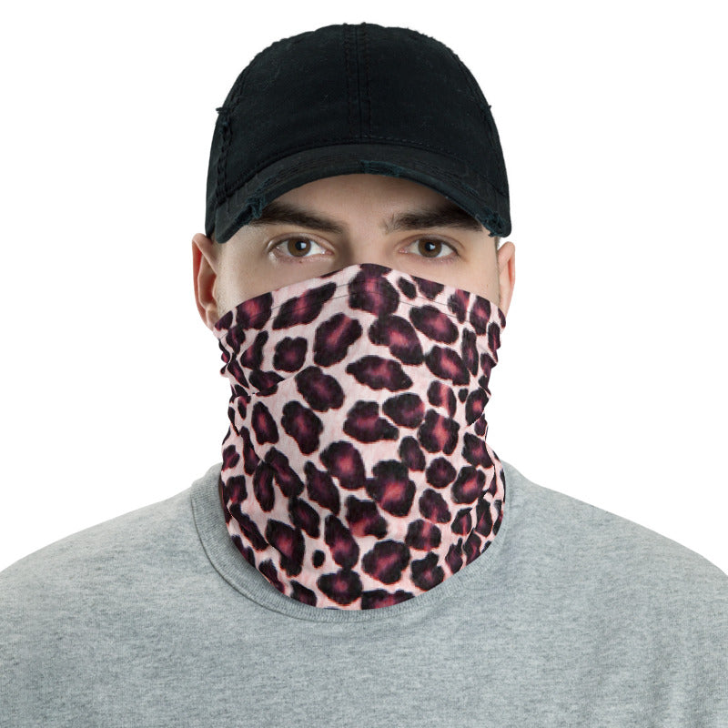 Pink Leopard Neck Gaiter