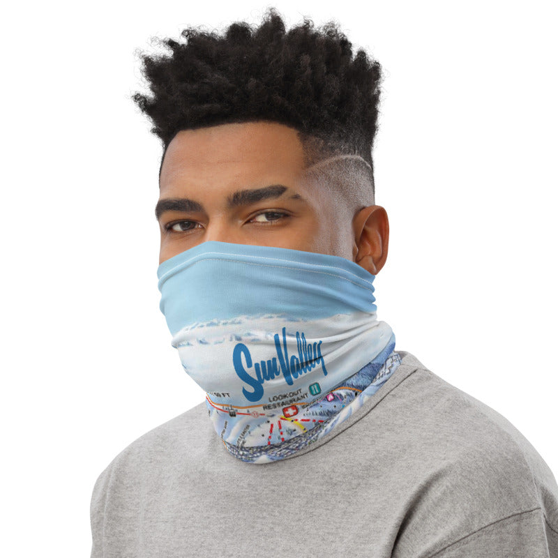 Sun Valley Winter Map Neck Gaiter